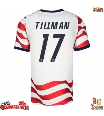 United States Malik Tillman #17 Replica Home Stadium Shirt World Cup 2026 Short Sleeve